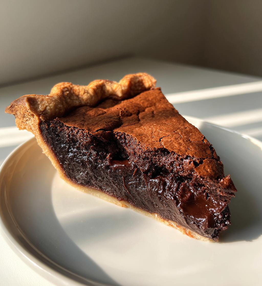 decadent hot fudge pie