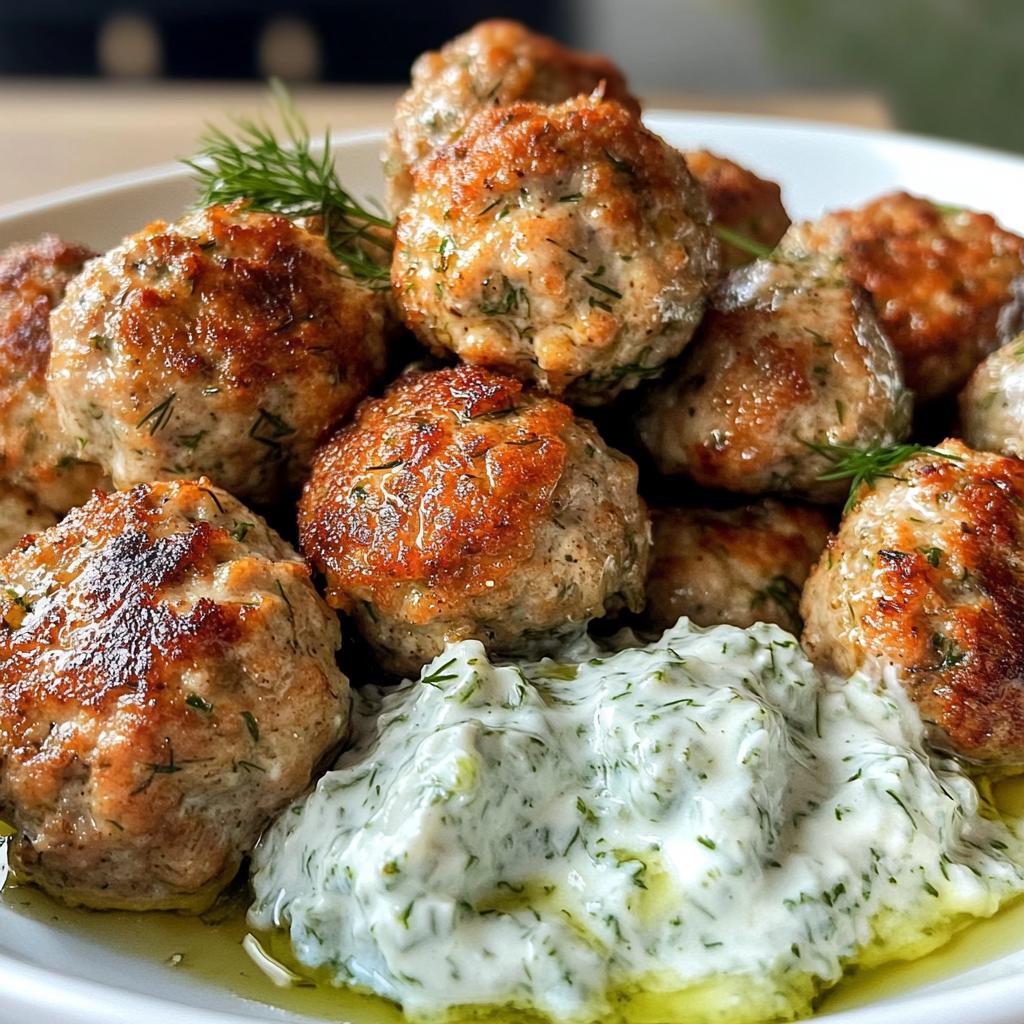greek turkey meatballs with tzatziki sauce recipe - detail 1
