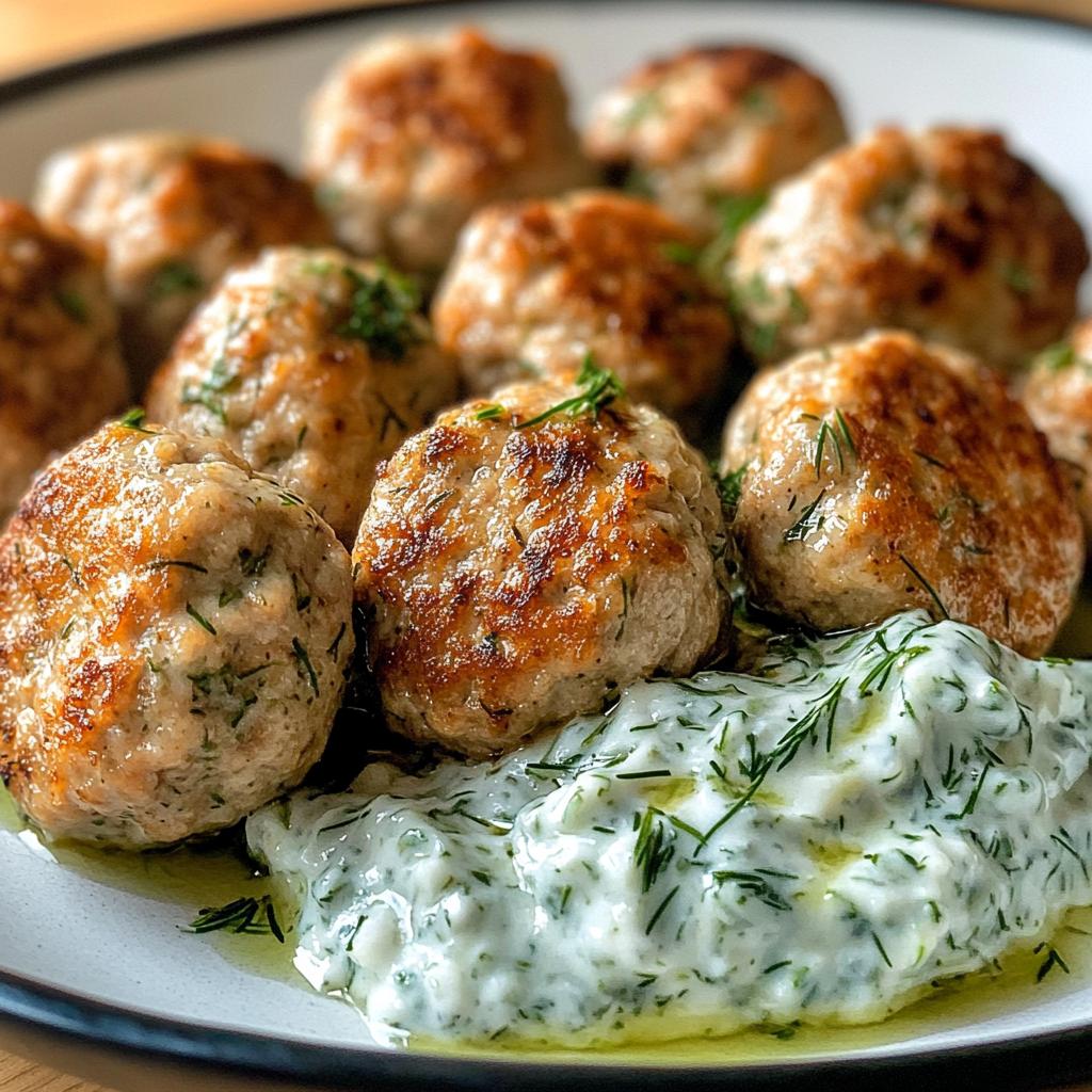 greek turkey meatballs with tzatziki sauce recipe