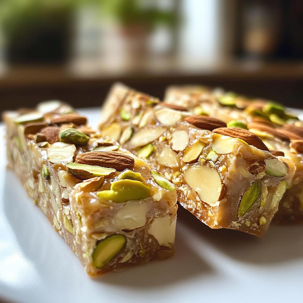 homemade nougat bars - detail 1