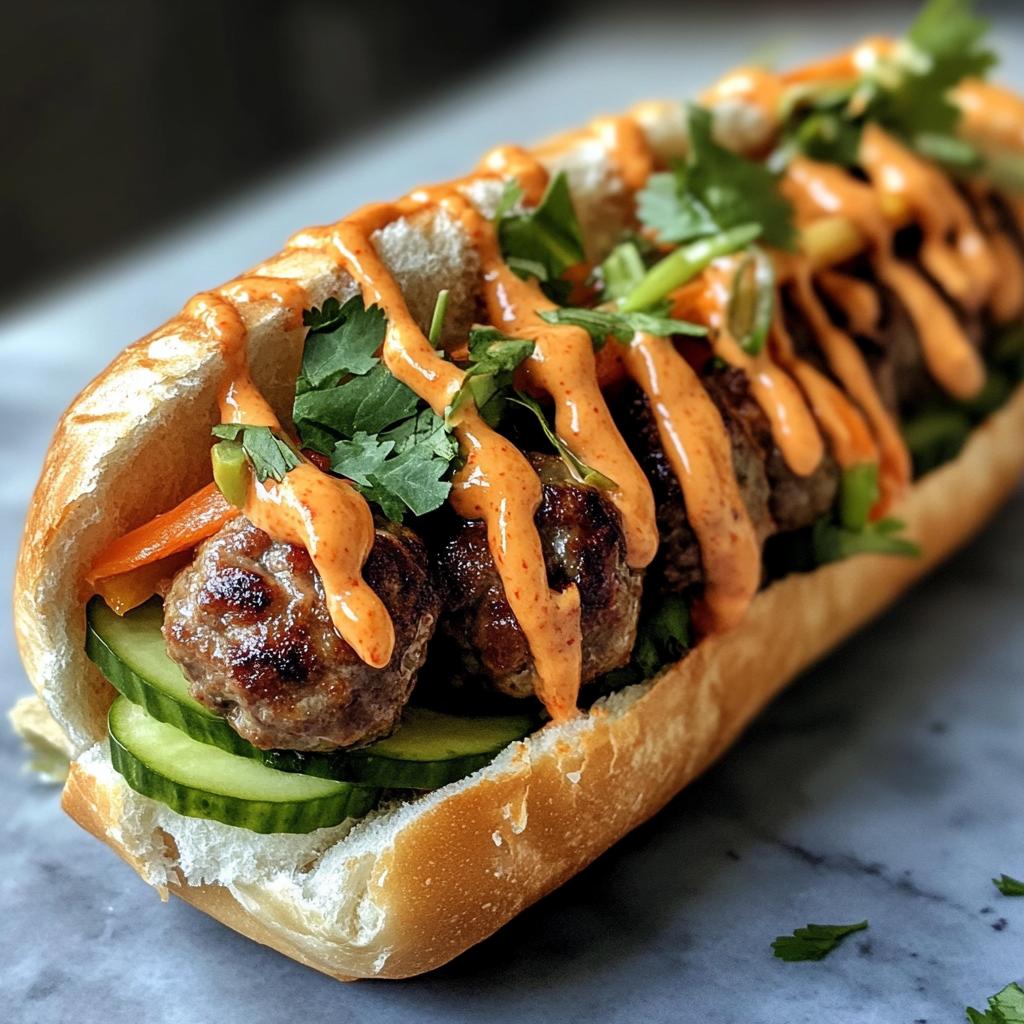 korean bbq meatball banh mi - detail 1