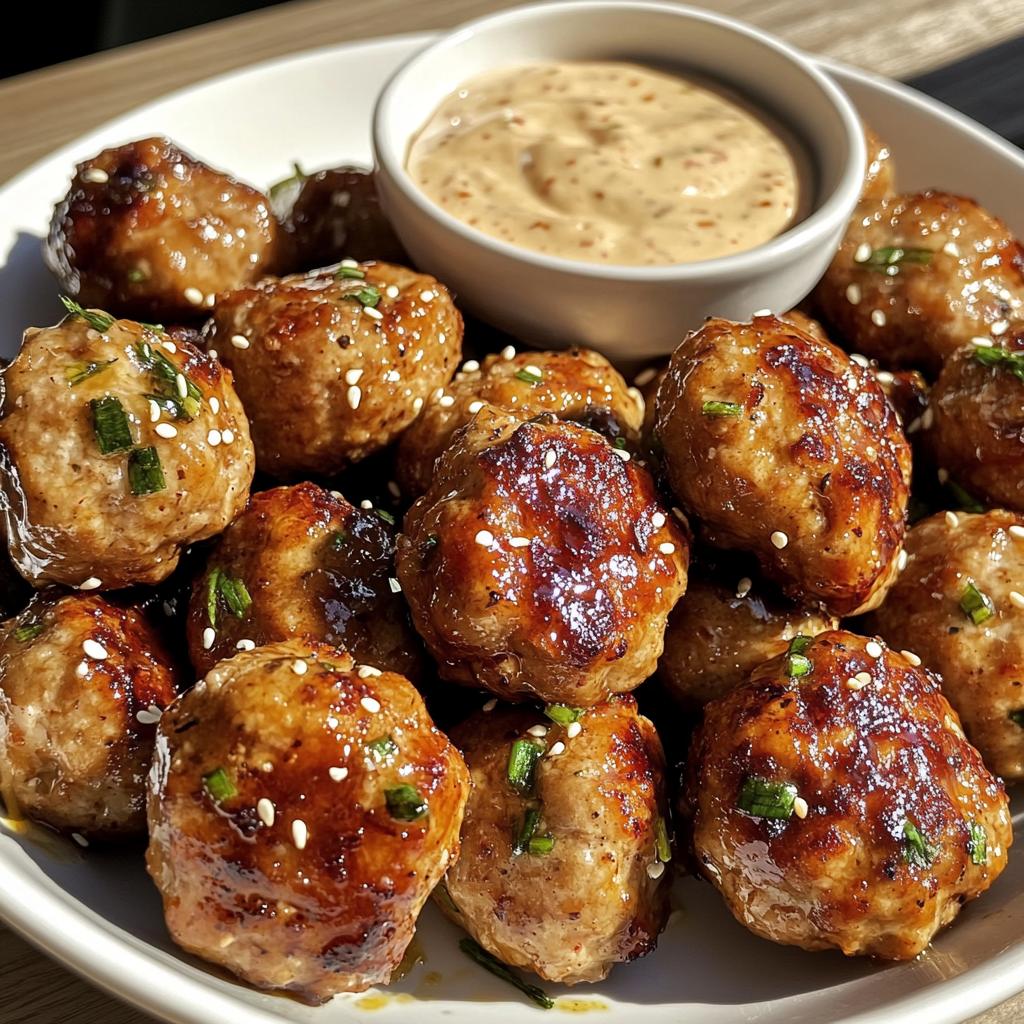 korean bbq meatballs with spicy mayo dip 2