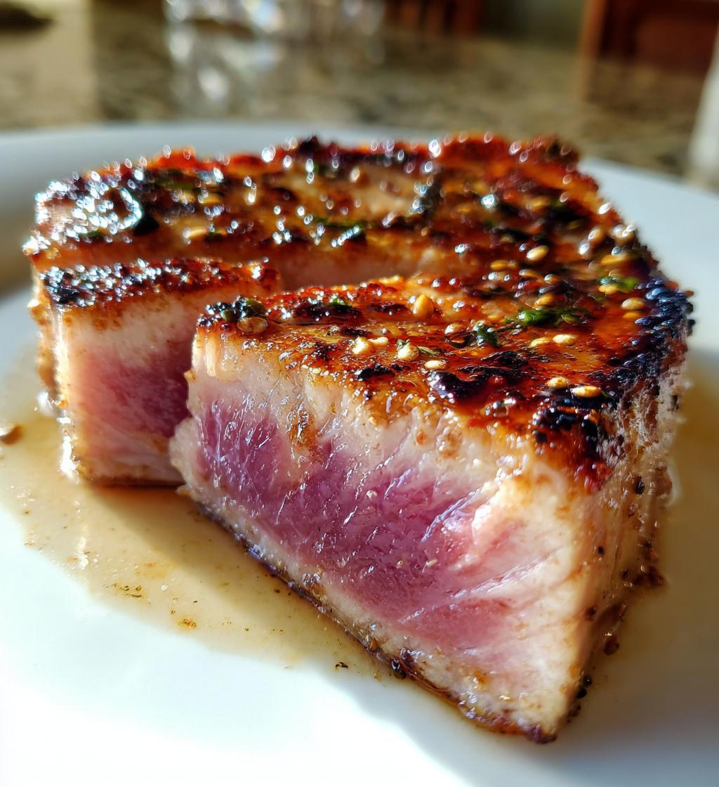 air fryer ahi tuna steak - detail 1