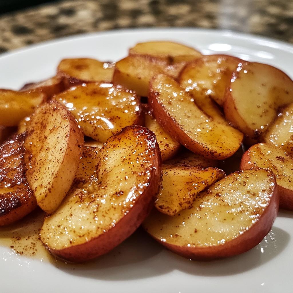 air fryer apples and cinnamon - detail 1