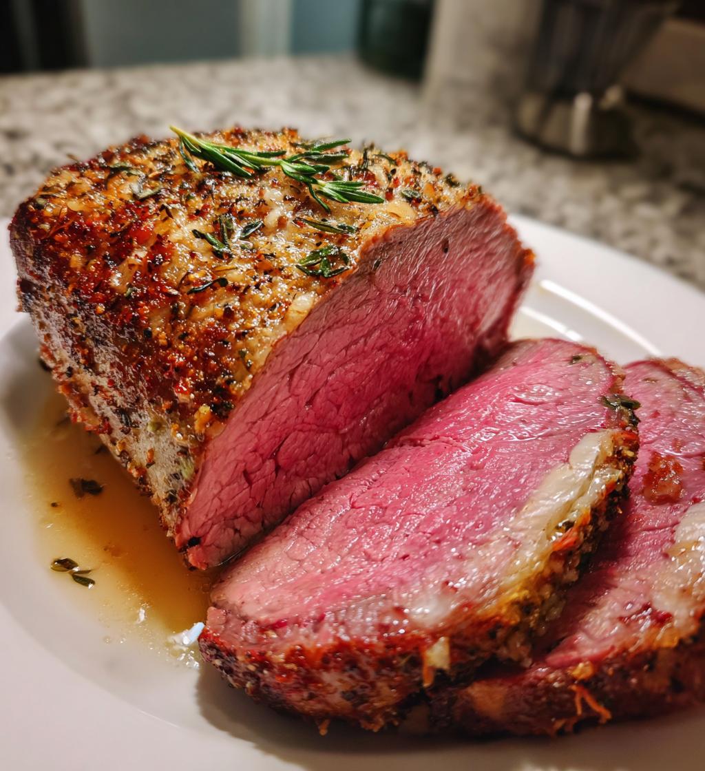 air fryer beef roast - detail 1