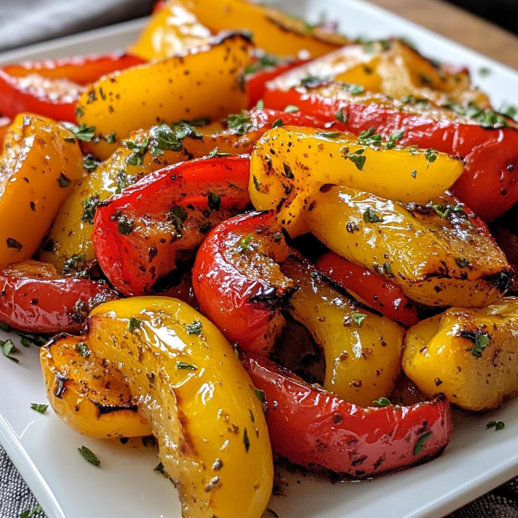 air fryer bell peppers - detail 1