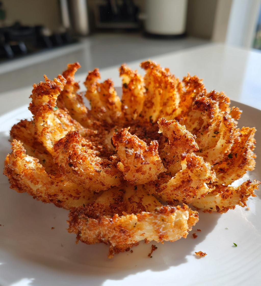 air fryer blooming onion - detail 1