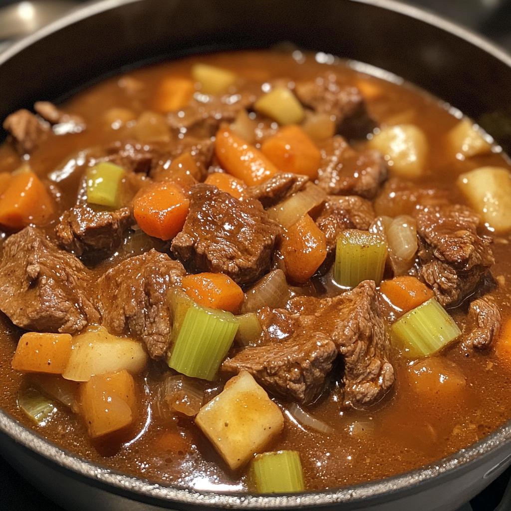 apple cider beef stew - detail 1