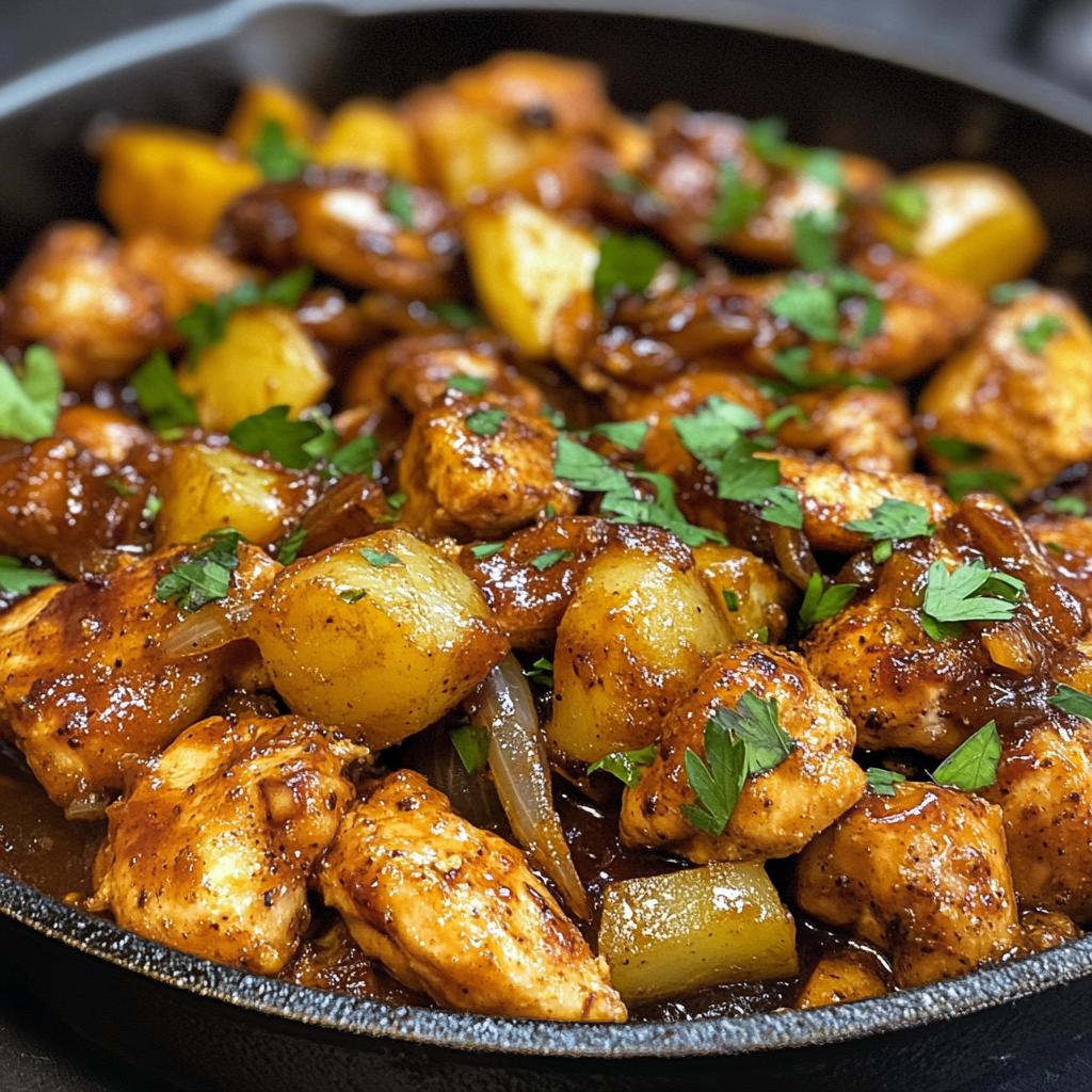bbq chicken potato skillet