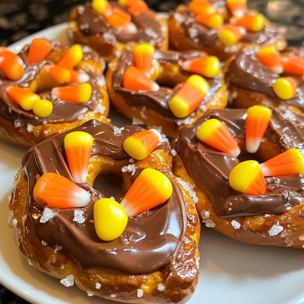 candy corn pretzel hugs recipe