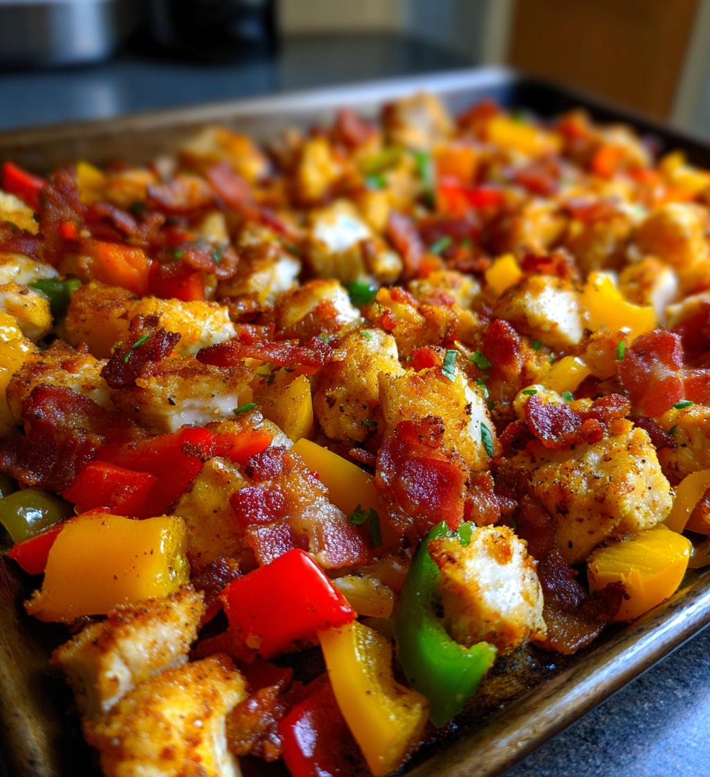 chicken bacon ranch sheet pan recipe - detail 1