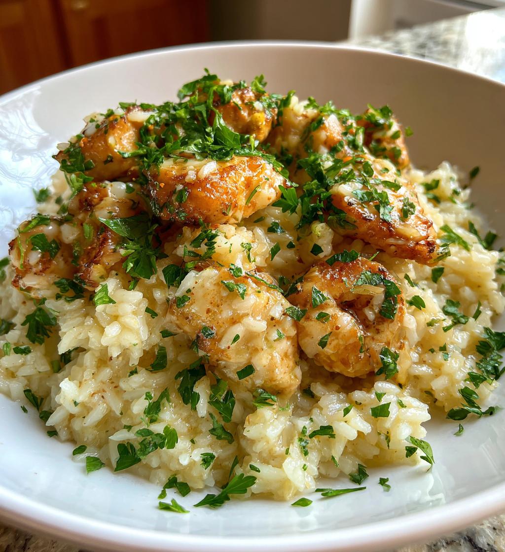 chicken scampi with garlic parmesan rice 2