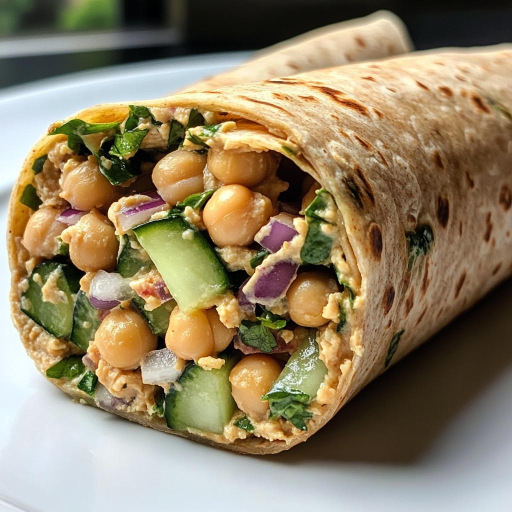 chickpea salad wraps - detail 1