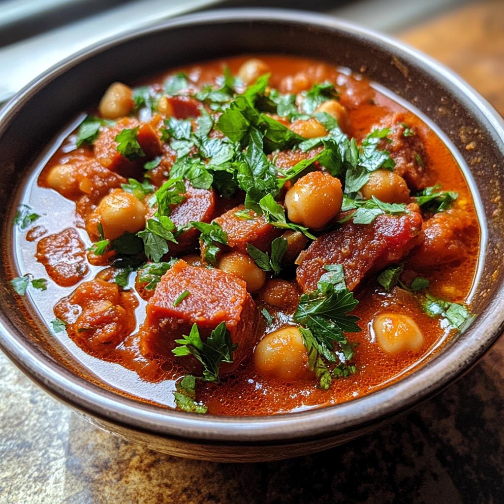 chorizo chickpea stew recipe