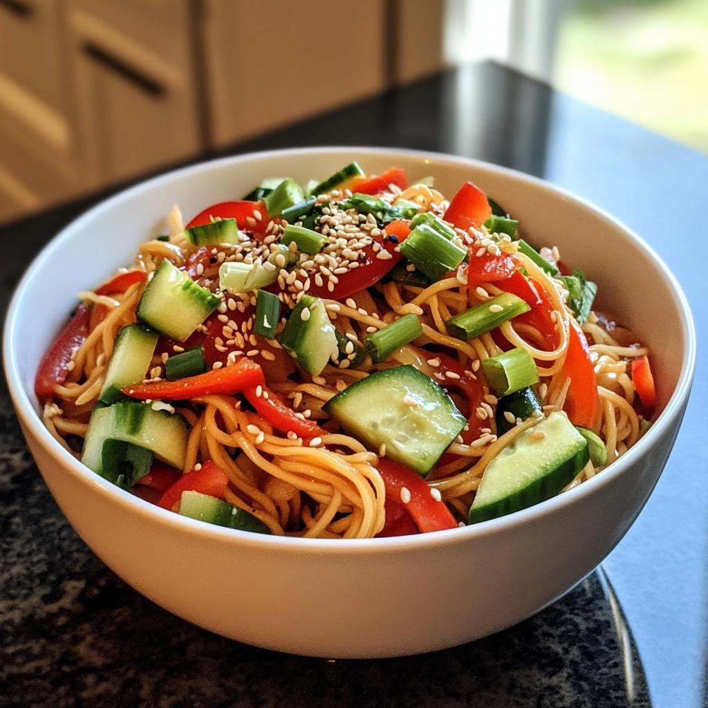 cold teriyaki noodles salad