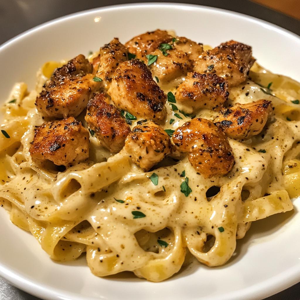 creamy cajun chicken fettuccine with garlic mozzarella cheese sauce