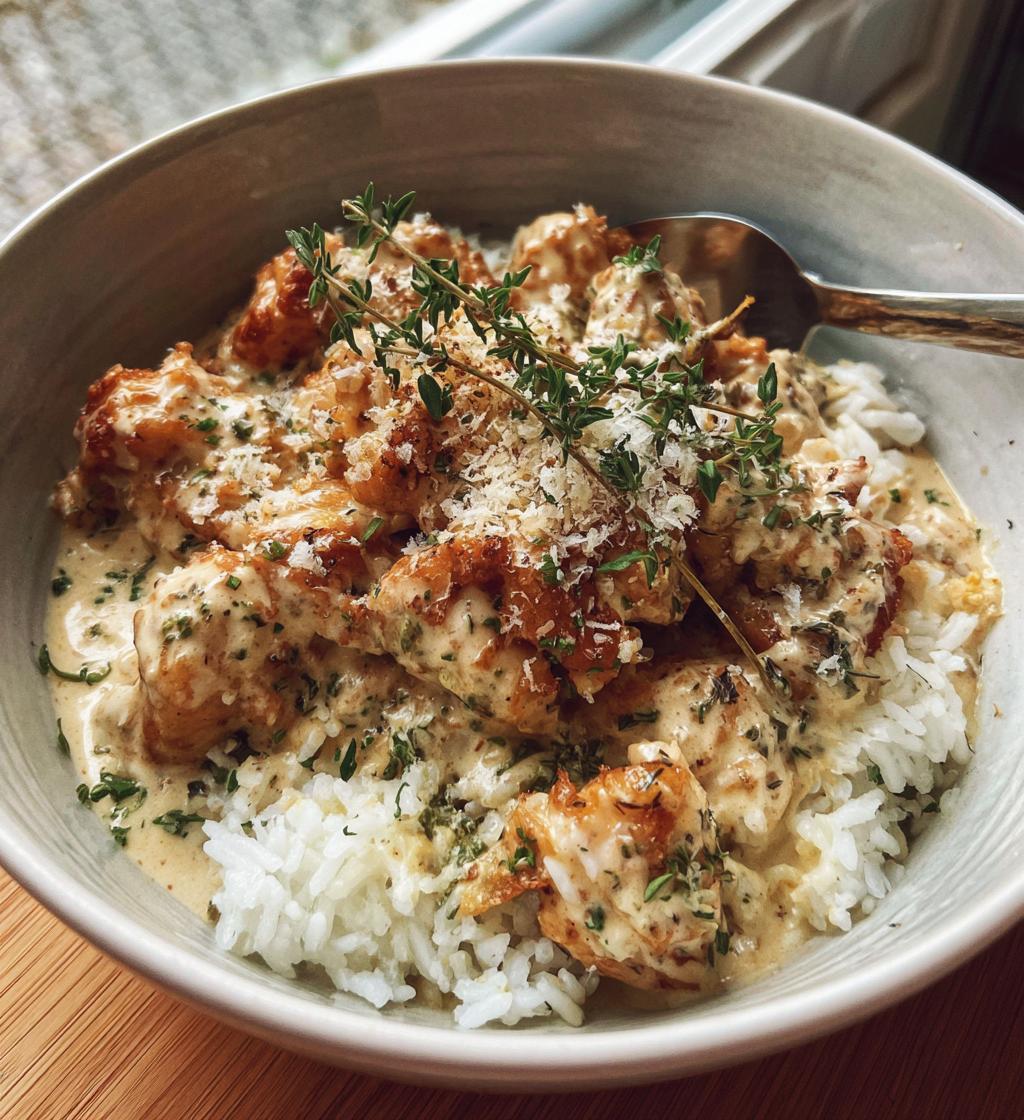 creamy parmesan chicken rice