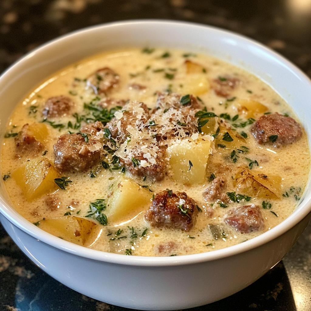 creamy parmesan italian sausage soup