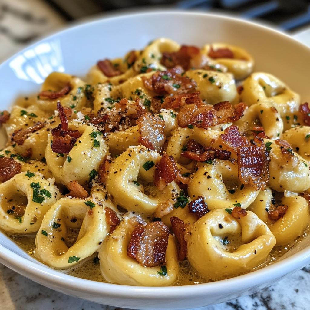 creamy tortellini carbonara