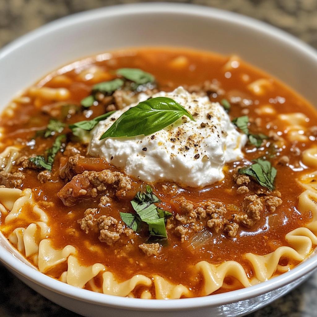 crockpot lasagna soup recipe - detail 1
