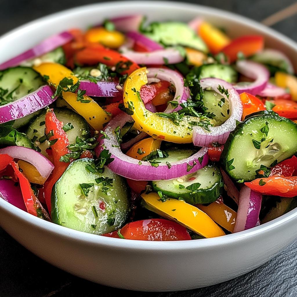 cucumber and sweet pepper salad