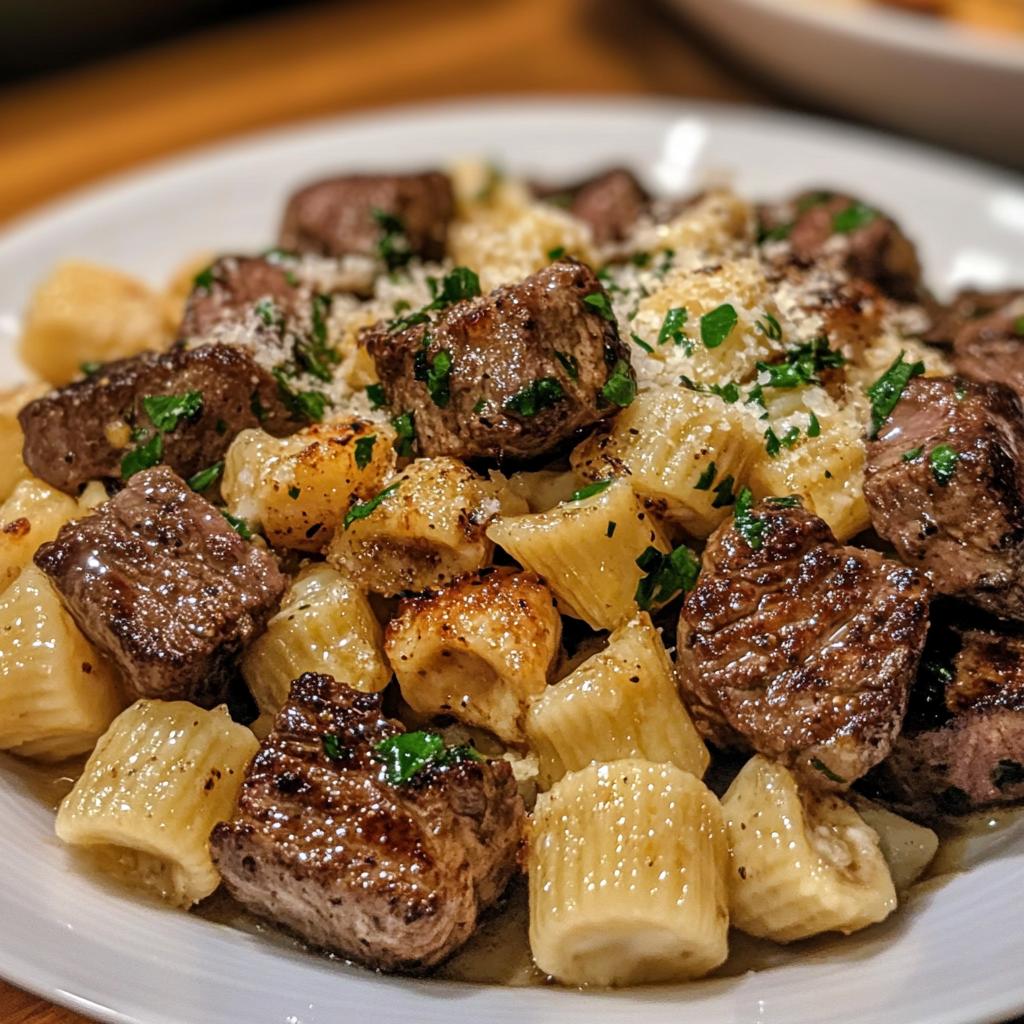 garlic butter steak bites creamy chipotle white cheddar shells