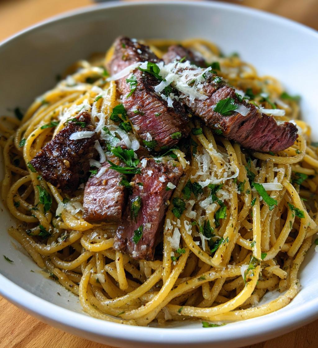 garlic steak pasta recipe