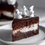 ghost cake with meringue ghosts buttercream frosting and chocolate ganache recipe
