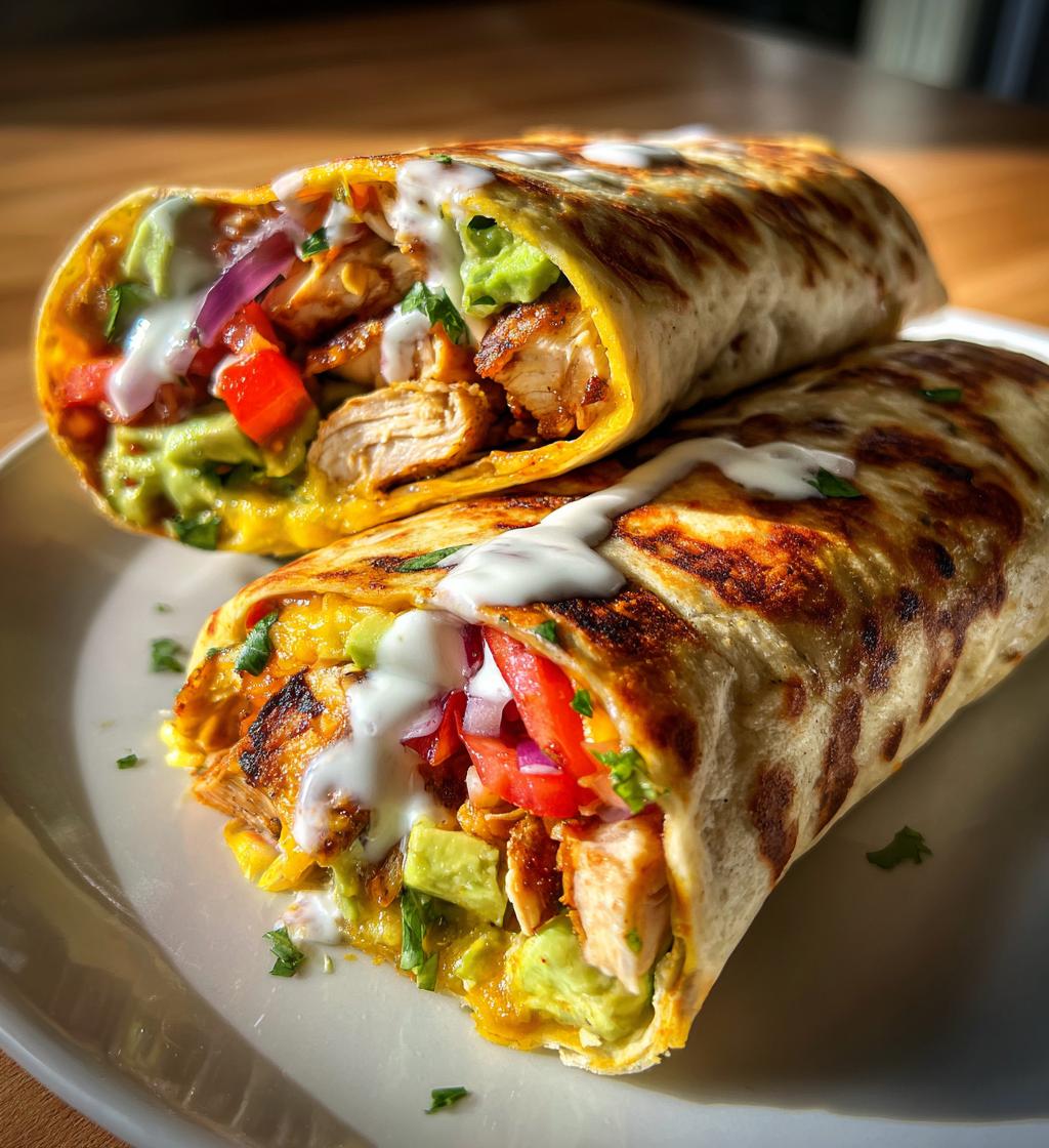 grilled spicy chicken tortilla wrap - detail 1
