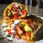 grilled spicy chicken tortilla wrap
