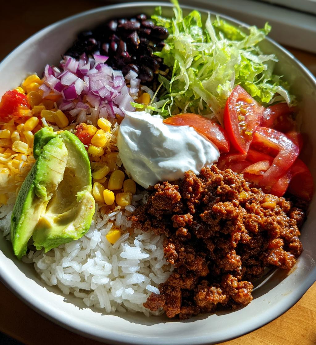 ground beef burrito bowl