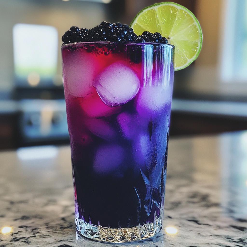 halloween butterfly pea blackberry mocktail recipe