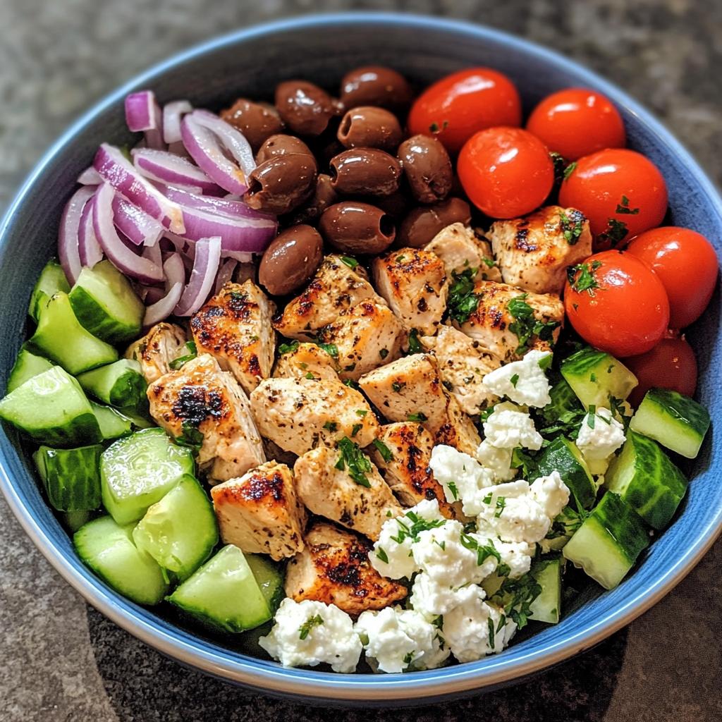 healthy greek chicken bowls - detail 1