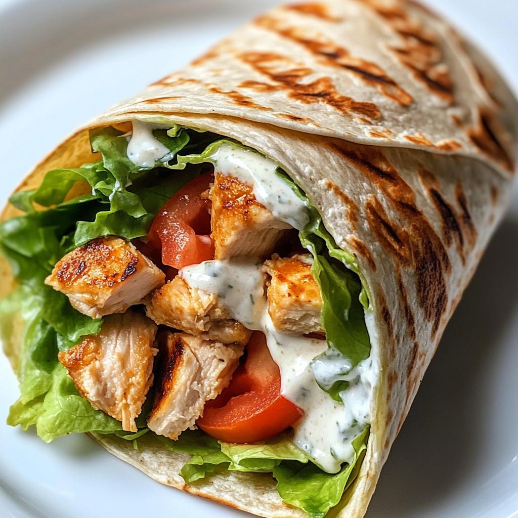 healthy grilled chicken ranch wraps - detail 1