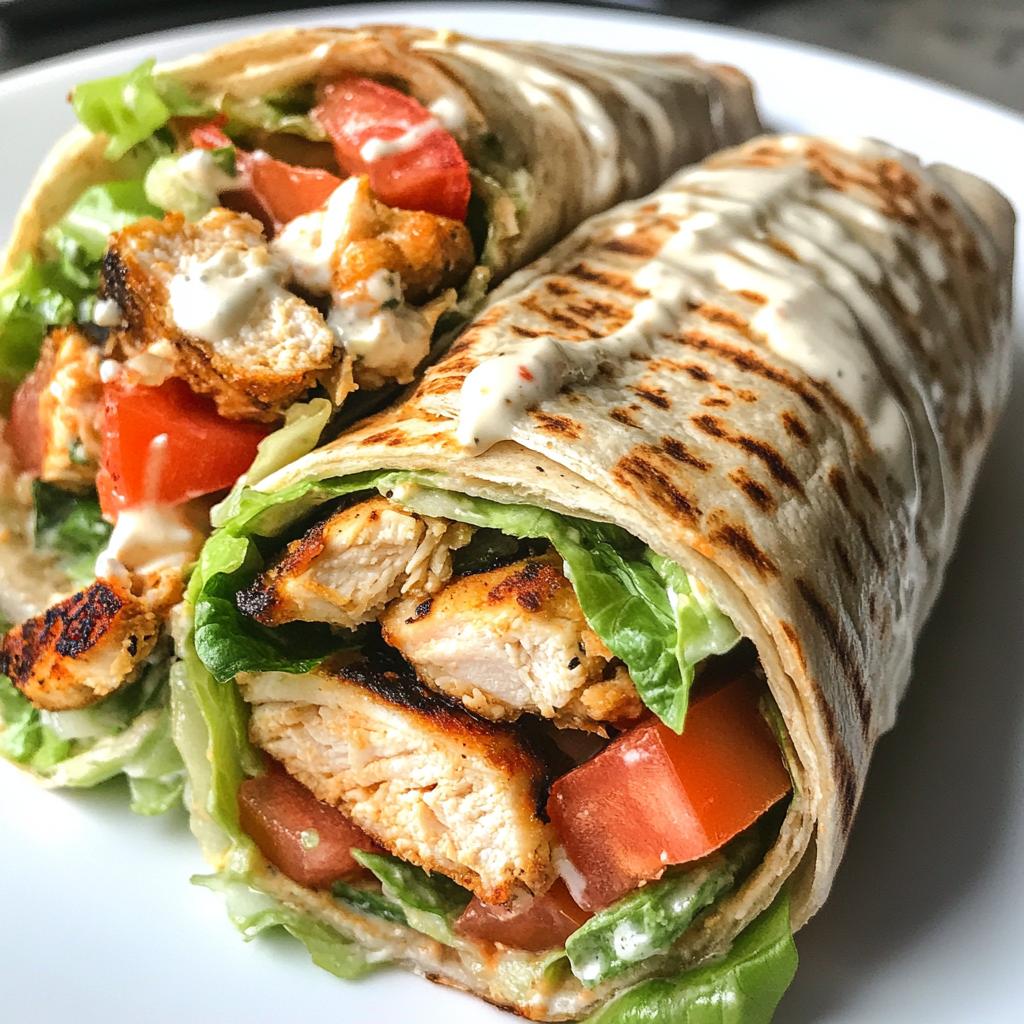 healthy grilled chicken ranch wraps