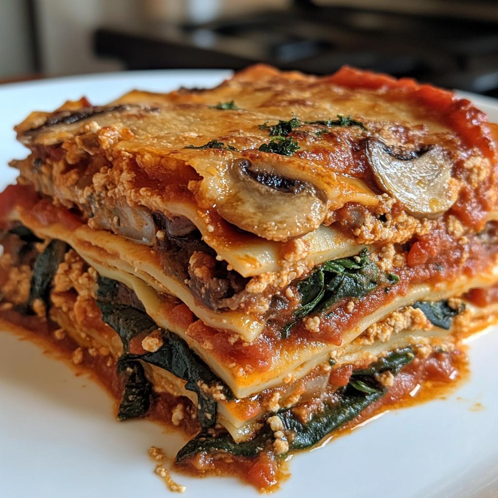 high protein vegan lasagna