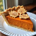 homemade pumpkin pie with decorative vines and leaves recipe