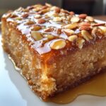 honey cake with almonds and honey syrup recipe