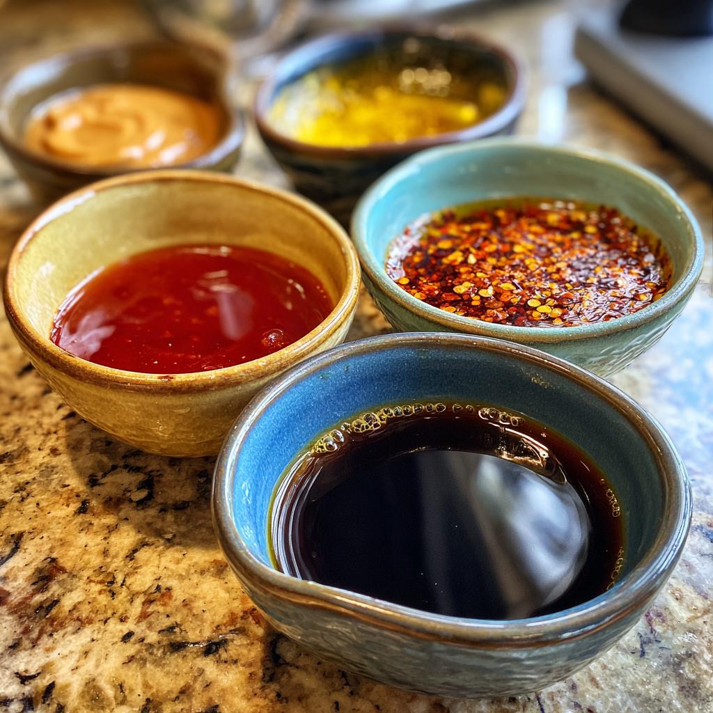 hotpot dipping sauces with 5 different flavors
