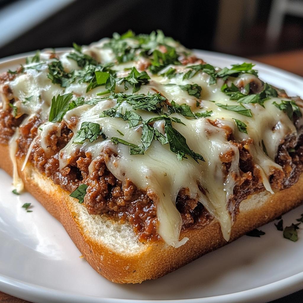 italian garlic bread sloppy joes