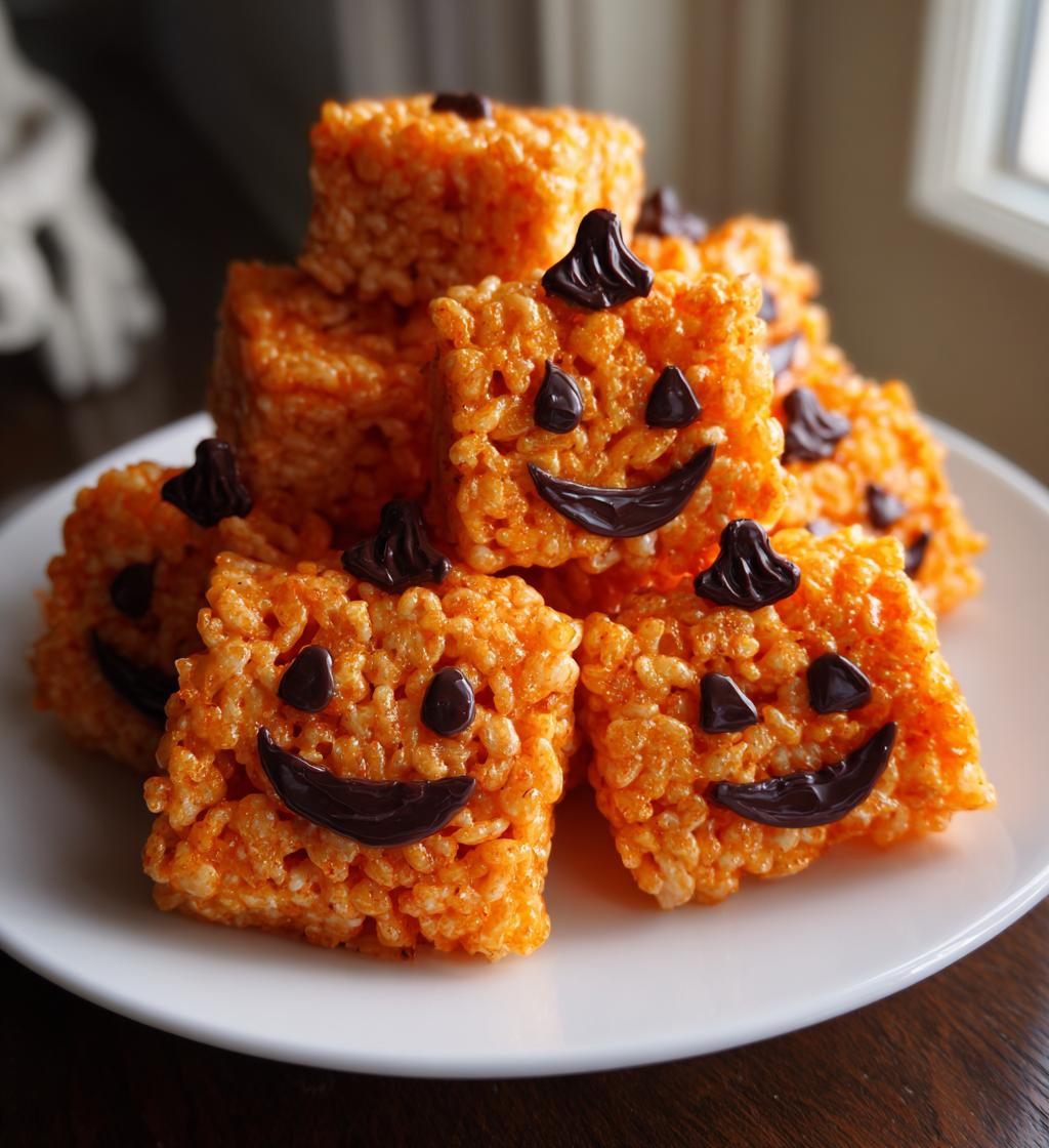 jack o lantern rice krispies recipe