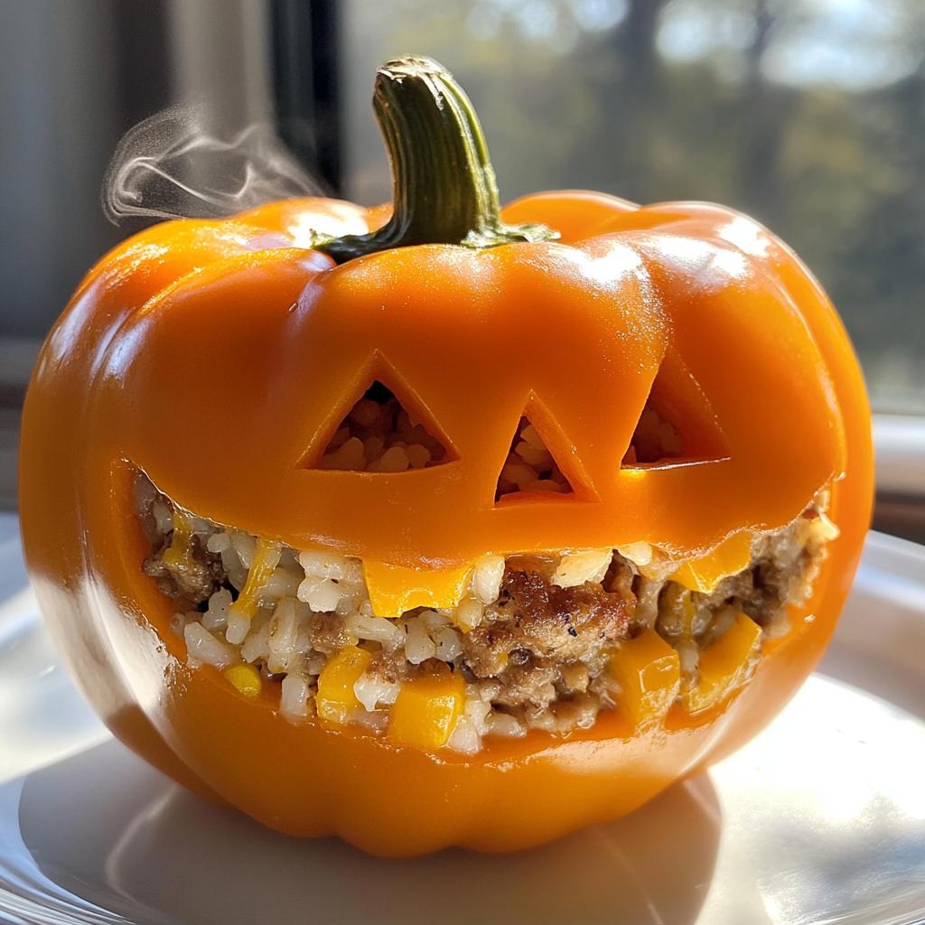 jack o lantern stuffed peppers recipe