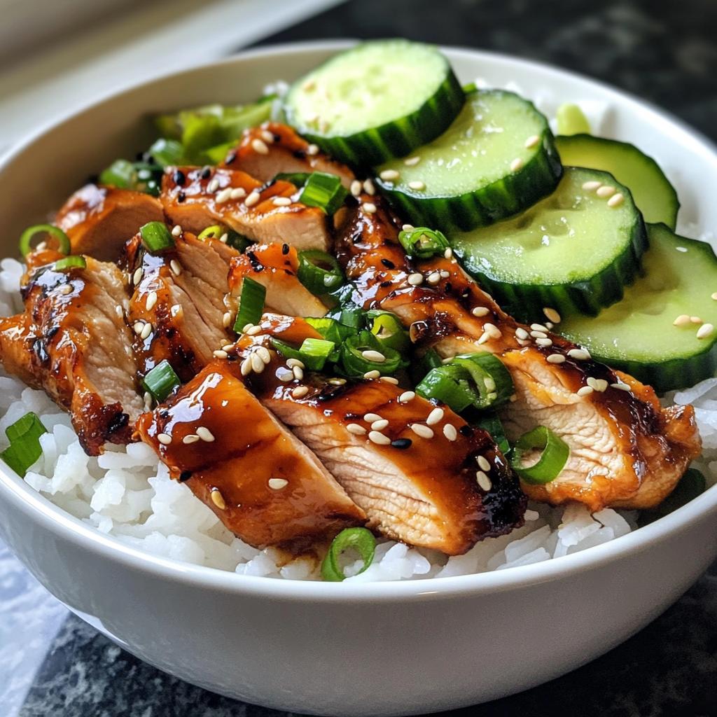 korean chicken rice bowls