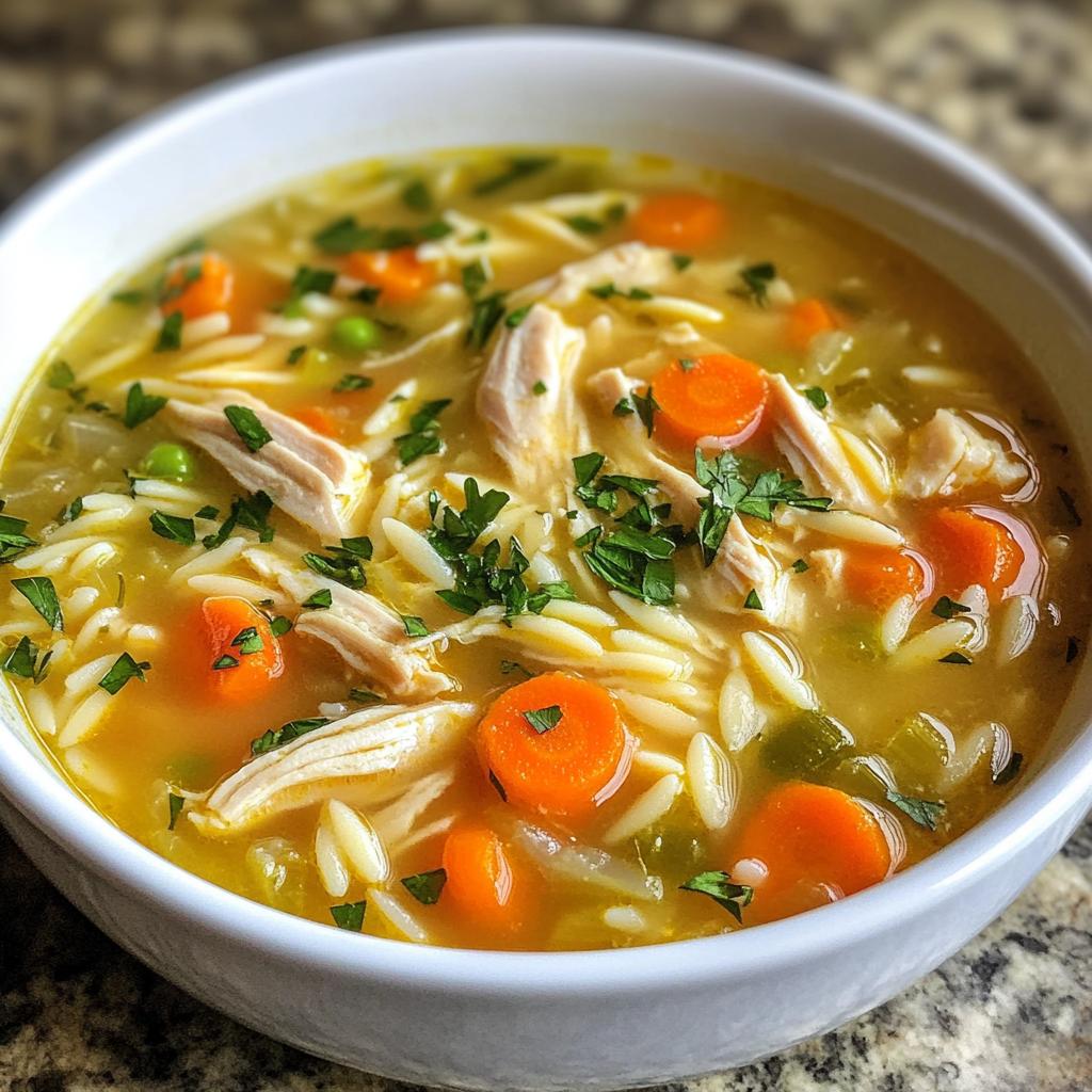 lemon chicken orzo soup