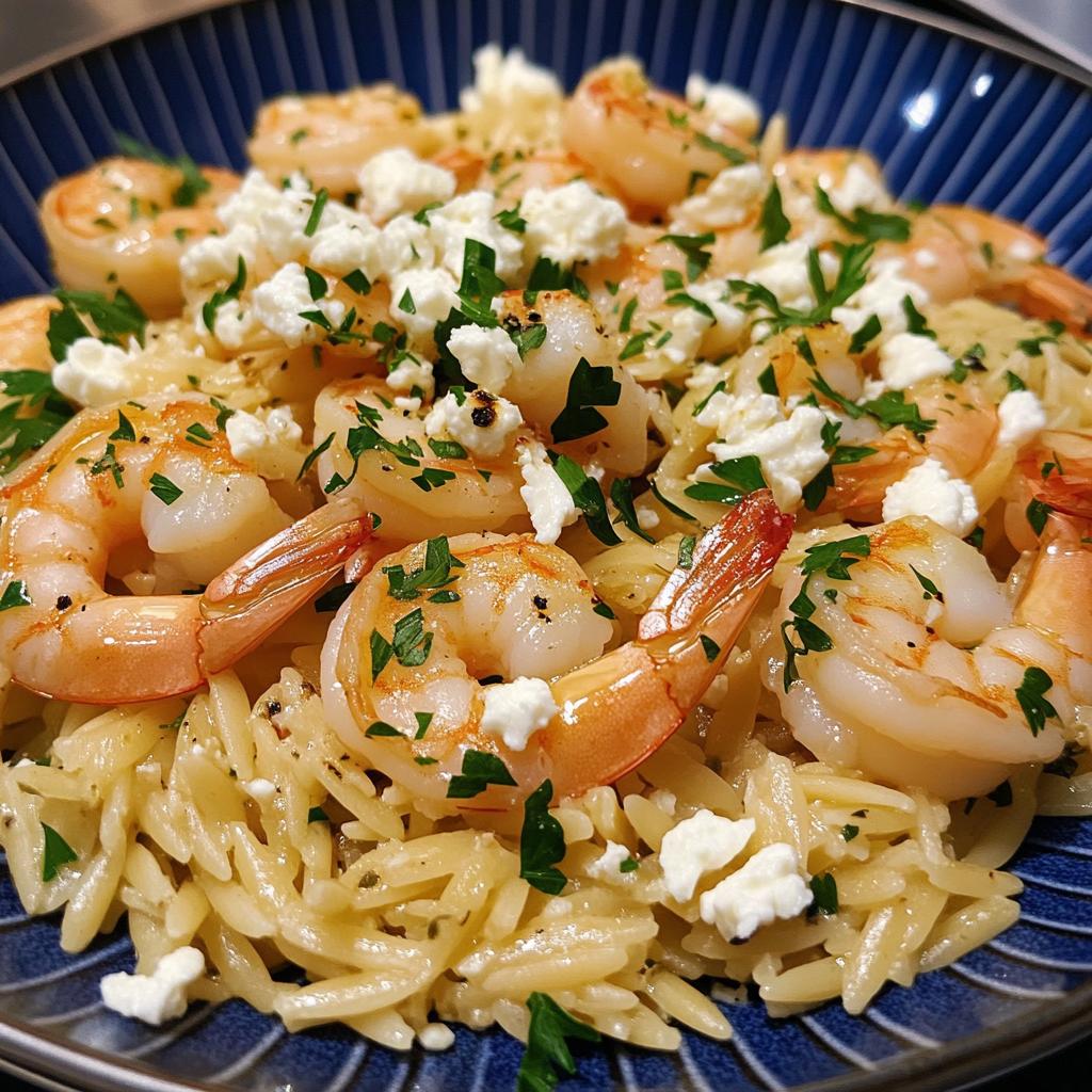 lemon feta orzo shrimp