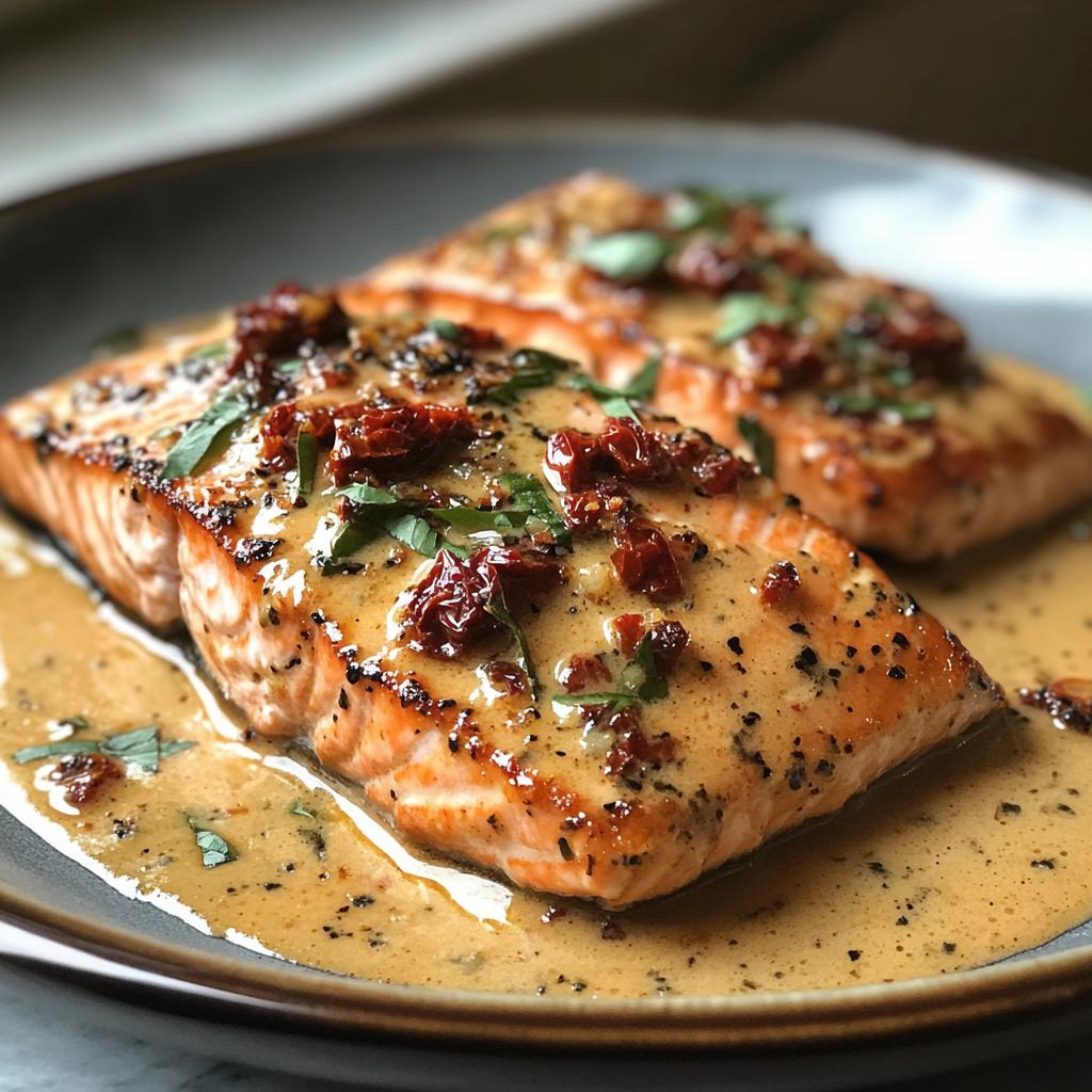 marry me salmon with creamy sun dried tomato sauce recipe