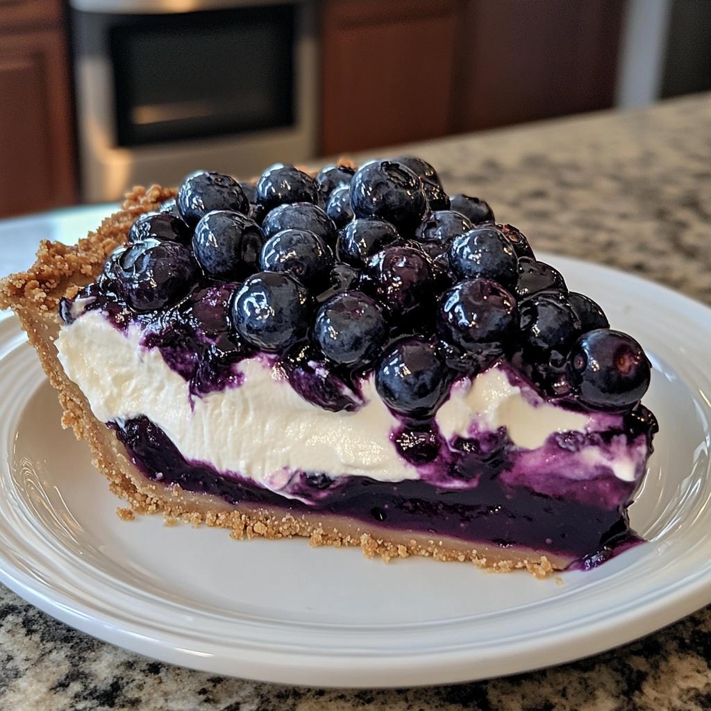 no bake blueberry pie