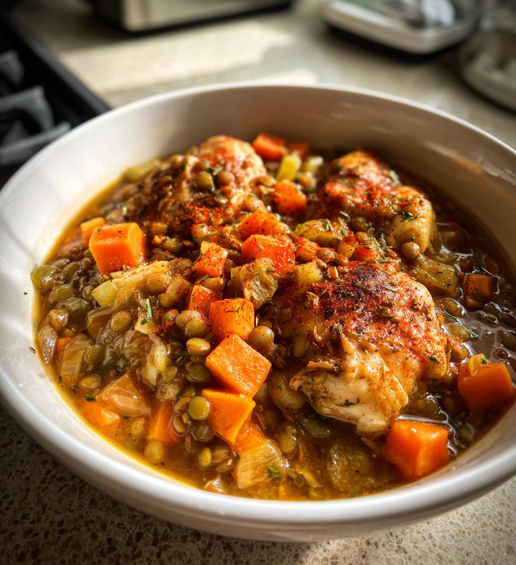 one pot chicken and lentils recipe