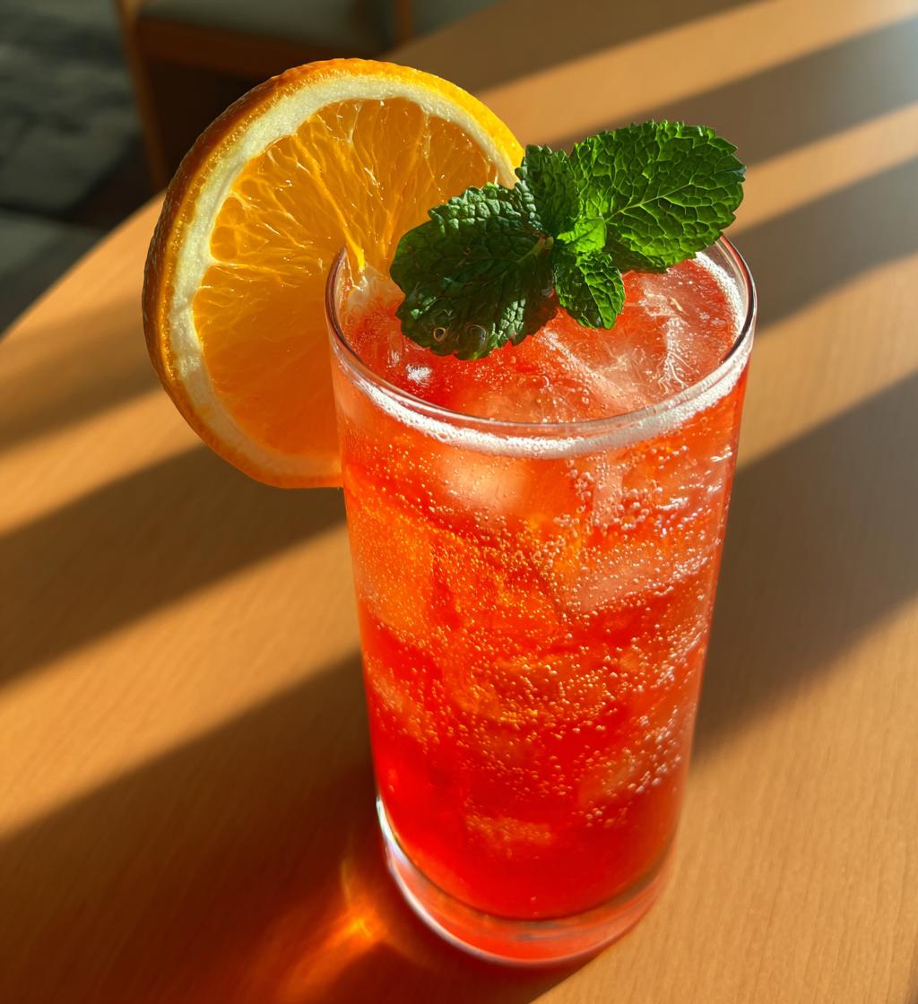 orange mocktail spritzer recipe