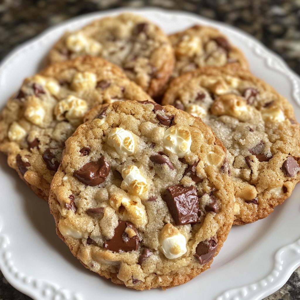 popcorn cookies with chocolate chips and pecans recipe